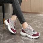 Damen trendige Chunky Sneakers mit atmungsaktivem Mesh und stabiler Sohle R&B