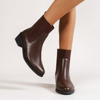 Damen Stiefeletten mit elastischem Schaft und komfortablem Blockabsatz R&B