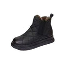 Damen gefütterte Winterstiefeletten mit modischem Kunstfell und rutschfester Sohle R&B
