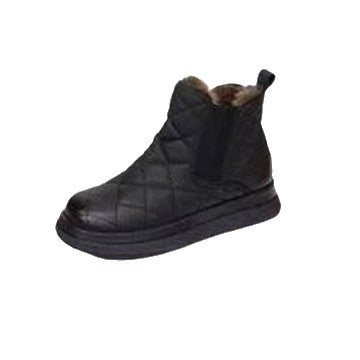 Damen gefütterte Winterstiefeletten mit modischem Kunstfell und rutschfester Sohle R&B
