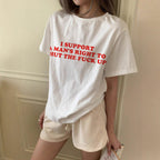 Damen oversized Bachelorette T-Shirt mit exklusivem Print R&B