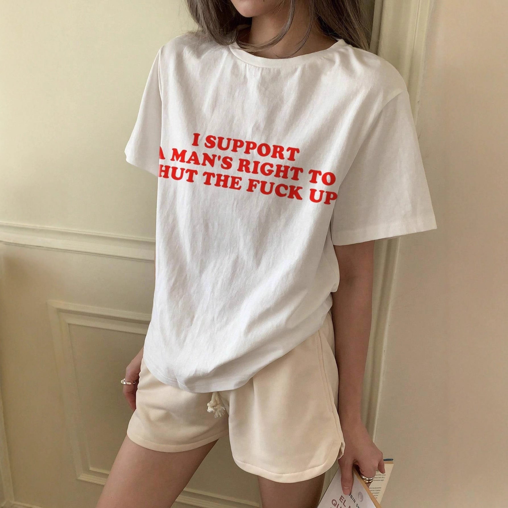 Damen oversized Bachelorette T-Shirt mit exklusivem Print R&B