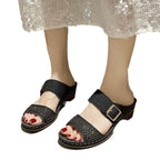 Damen Komfortable Clogs mit hochwertiger Schnallenverzierung R&B