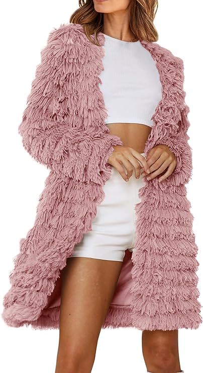 Damen Langer Fransenmantel R&B