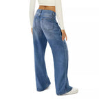 Damen Weit geschnittene High-Waist Jeans mit eleganter Passform R&B