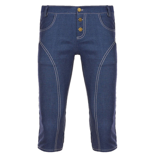 Damen Denim Crop-Top mit modischem Schnitt und verstellbaren Trägern R&B
