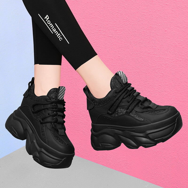 Damen Chunky Sneakers mit innovativem Dämpfungssystem und rutschfester Sohle R&B