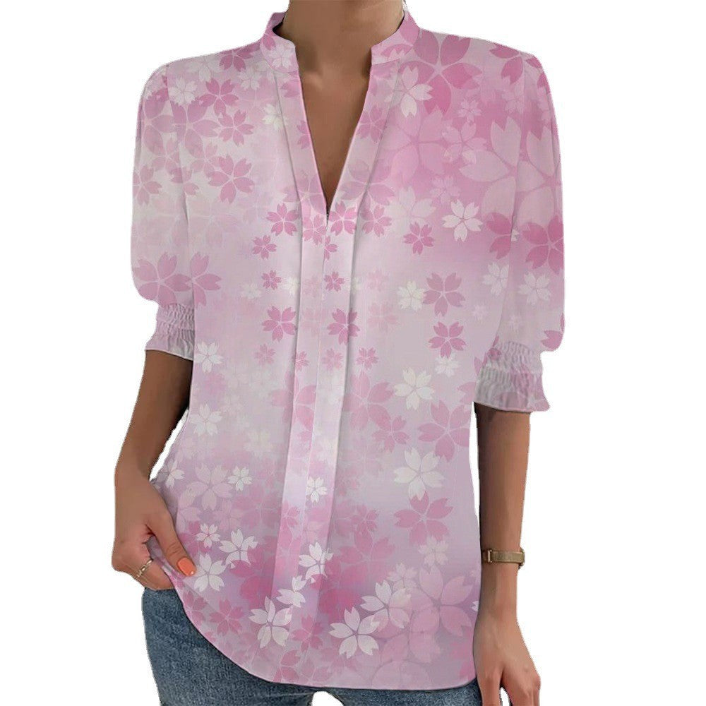 Damen Bluse mit elegantem Floral-Design R&B
