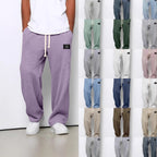 Herren nan lässige Waffelstrick Loungehose mit Kordelzug und geradem Schnitt R&B