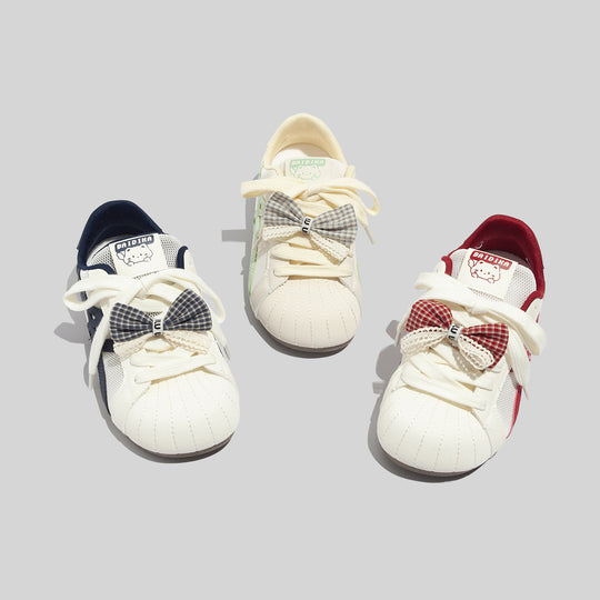 Damen Sportliche Sneakers mit verspieltem Schleifenakzent und atmungsaktivem Mesh-R&B