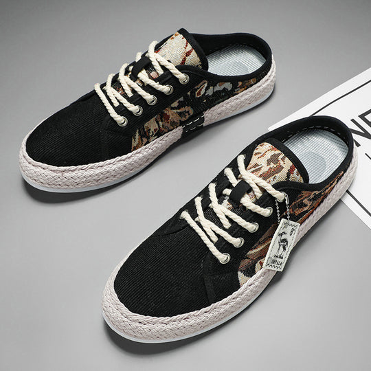 Damen Modische Espadrilles mit trendy Camouflage-Design und elastischem Einschlupf R&B