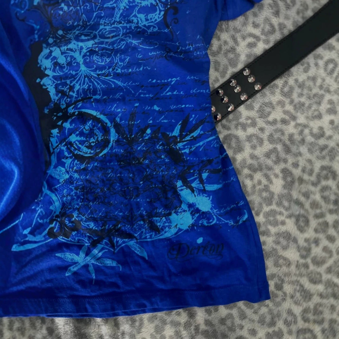 Damen Grafik-Print T-Shirt mit urbanem Kunstdesign R&B