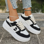 Damen Trendige Plateau-Sneaker mit modischen Akzenten R&B