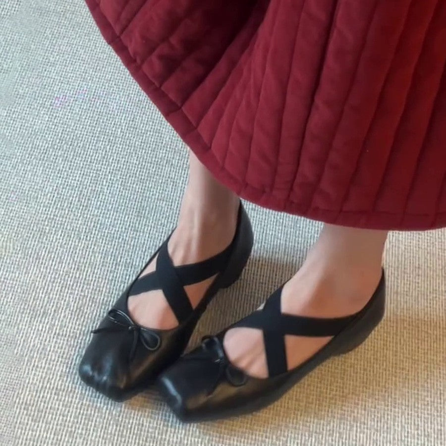 Damen Ballerinas mit elegantem Kreuzriemen und komfortabler Innensohle R&B