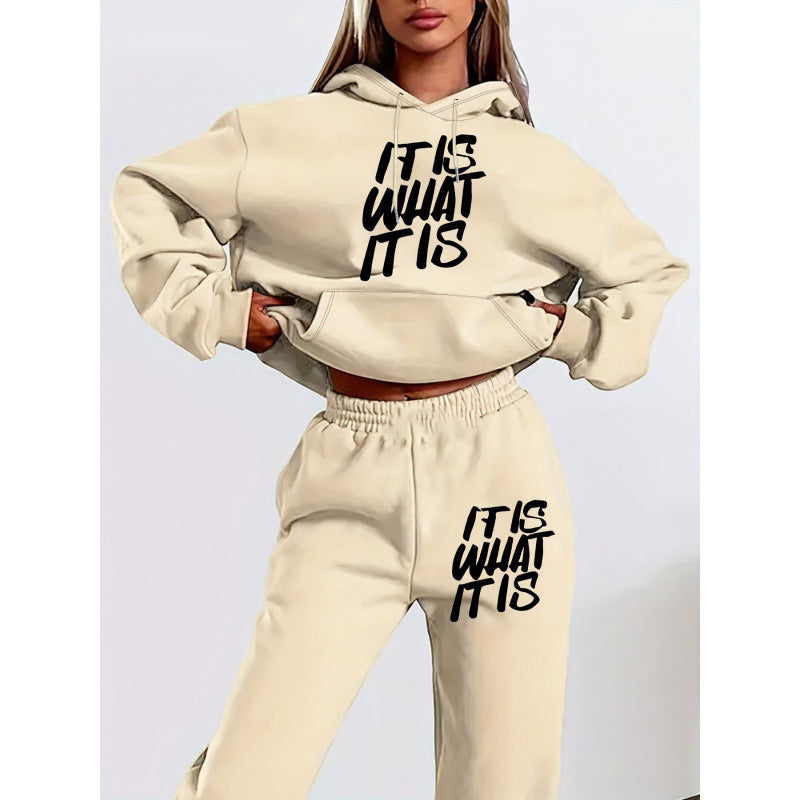 Damen Sweatshirt und Jogginghose Set R&B