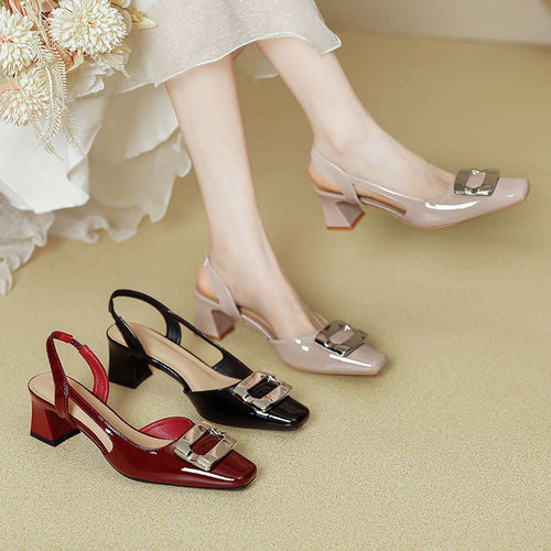 Damen Slingback-Pumps mit modischem Blockabsatz R&B