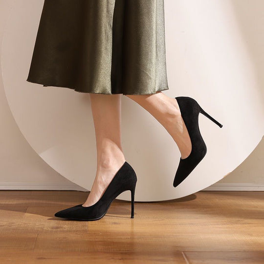 Damen elegante High-Heels mit schmalem Zehenbereich und verschiedenen Absatzhöhen R&B