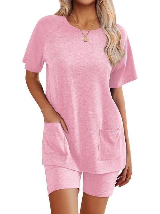 Damen Loungewear-Set mit angenehm weitem Schnitt und praktischen Taschen R&B