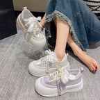 Damen modische Sneakers mit detailverliR&Btem Satinband und glamourösen Applikationen R&B