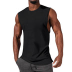 Herren ärmelloses Sport-Tanktop aus atmungsaktiver Baumwolle mit modernem Schnitt R&B