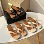 Damen Bequeme Wedgesandalen mit modischem Zehenstegdesign