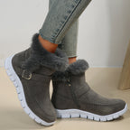 Damen Stylische Winterstiefeletten mit weichem Kunstfell