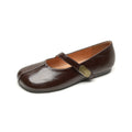 Damen Ballerinas mit elegantem Riemen und hochwertiger Lackoberfläche