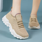 Damen Sportliche Sneaker mit elastischem Strickoberteil und dämpfender Sohle R&B
