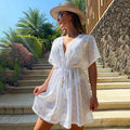 Damen eleganter Häkel-Strandüberwurf R&B