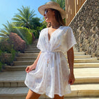 Damen eleganter Häkel-Strandüberwurf R&B