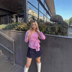 Damen Wickelbluse mit BindR&Band und elegantem Kragen R&B