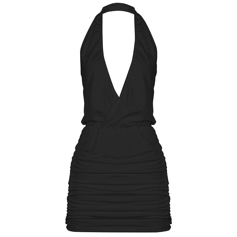 Damen Wickelkleid mit tiefem V-Ausschnitt und raffinierten Rüschen R&B