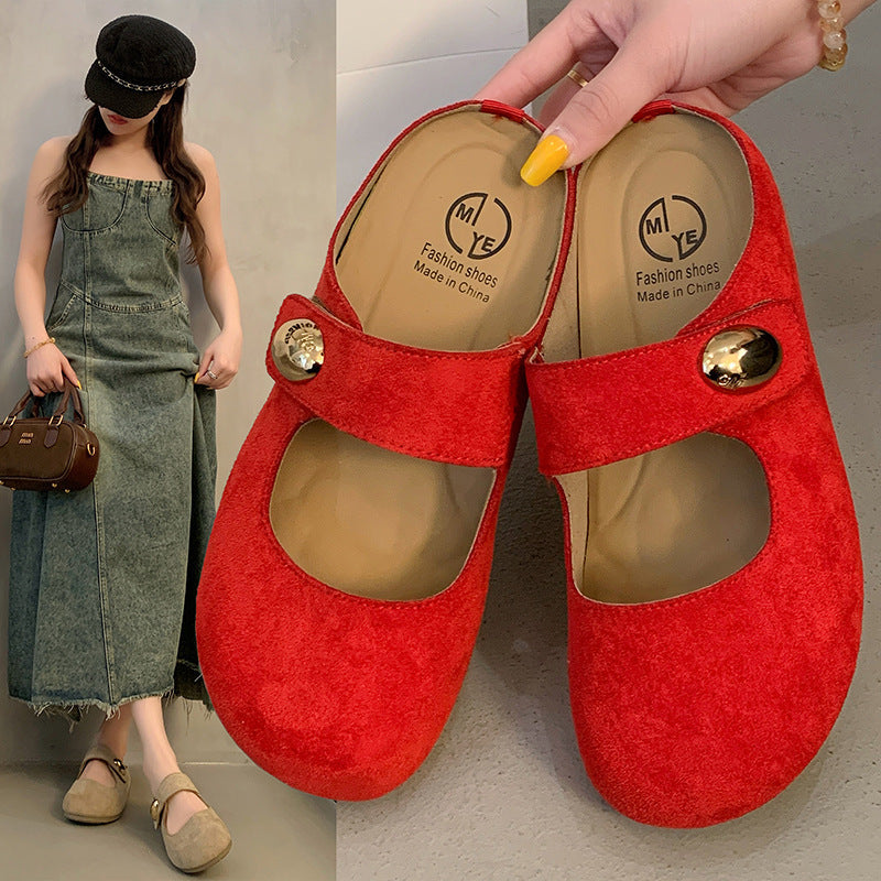 Damen Bequeme Clogs mit elegantem Riemen und modischer Verzierung R&B