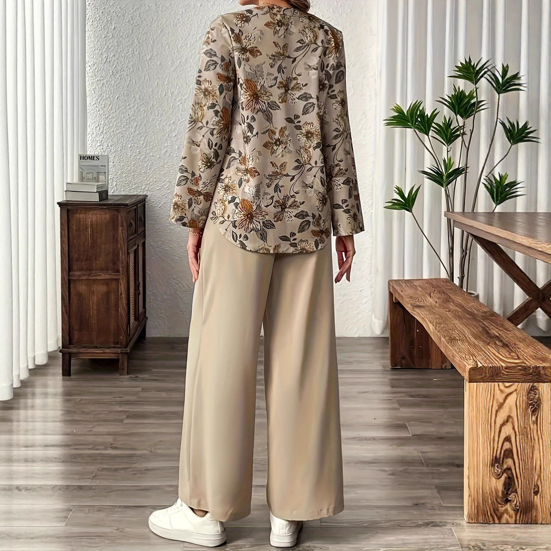 Damen lässige und elegante Blusen mit floralem Muster R&B