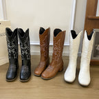 Damen Cowboystiefel im edlen Design mit detaillierter Stickerei R&B