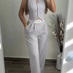 Damen Zweiteiliges Set mit tailliertem Blazer und schicker Hose R&B