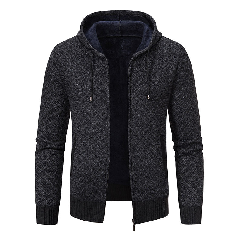 Herren Kapuzenjacke mit strukturiertem Design und eleganten Akzenten