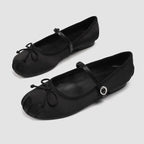 Damen elegante Ballerinas mit dezentem Riemen und feinem Schleifendetail R&B