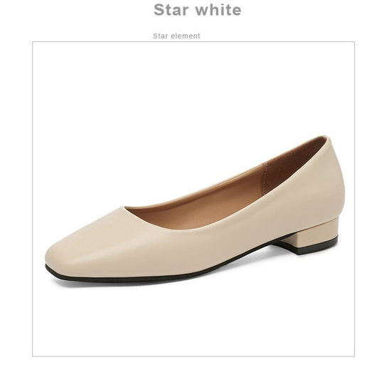 Damen elegante Ballerinas mit modischem Quadratzehen-Design R&B