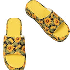 Damen Plateau-Pantoletten mit buntem Schmetterling-Print R&B