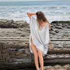 Damen luftiger und eleganter Häkel-Strandüberwurf R&B