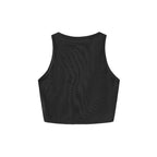 Damen Crop-Top mit auffälligem Grafikdesign und edgy Schriftzug R&B