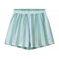 Damen Strandshorts mit modischem Streifenmuster und elastischem Bund R&B