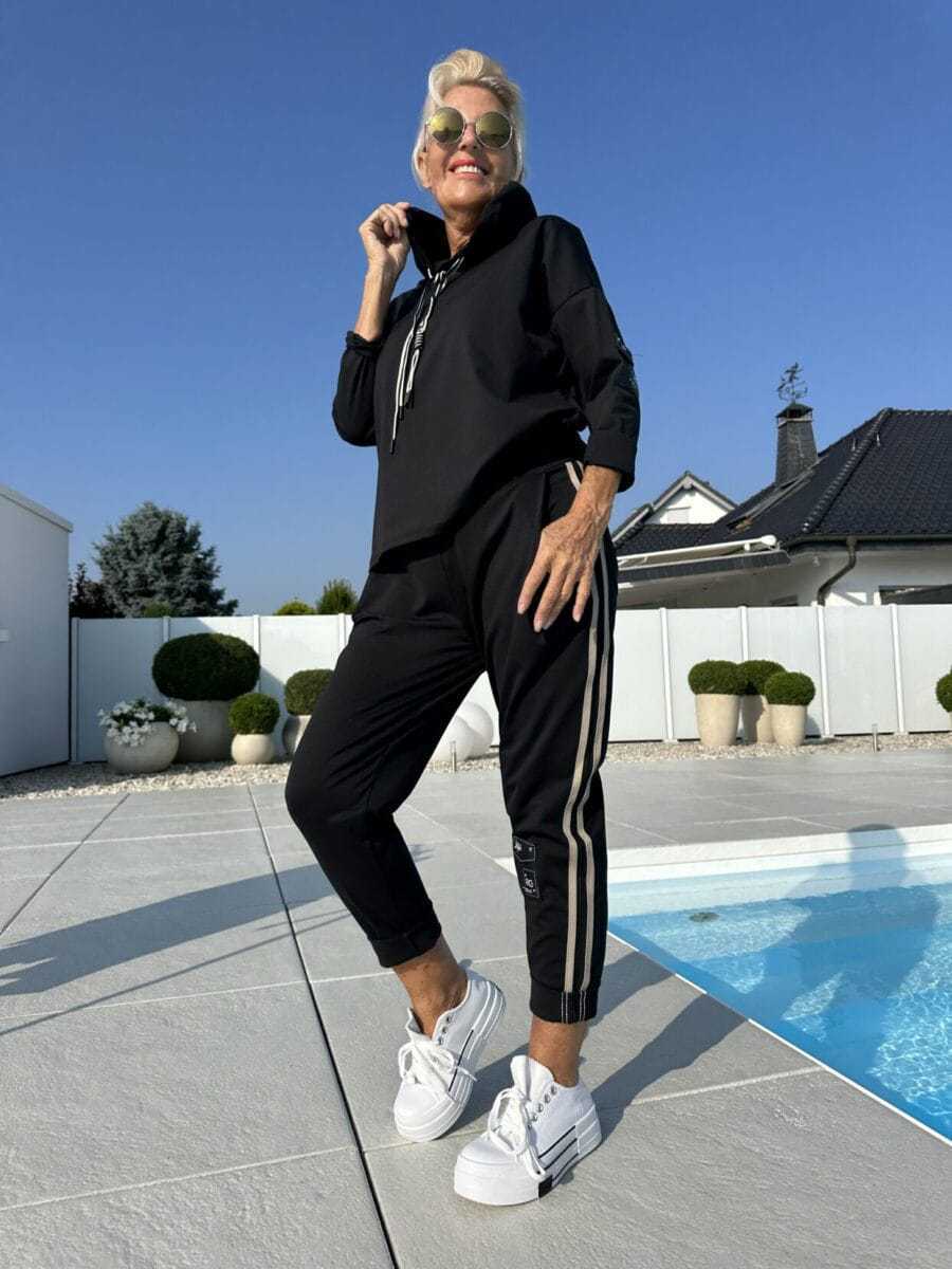 Damen Sportives Oberteil und modische Jogginghose Set R&B