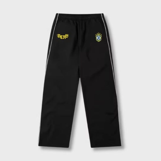 Herren nan sportliche Jogginghose mit elastischem Bund, seitlichen Kontrastpaspeln und geradem Schnitt R&B