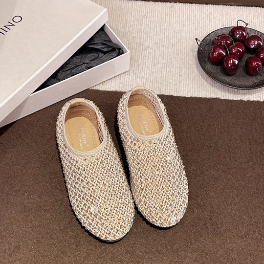 Damen komfortable Sneakers mit funkelnden Strass-Akzenten R&B