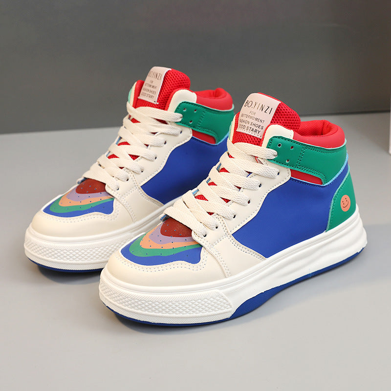 Damen modische High-Top Sneakers mit bunten Akzenten und atmungsaktivem Obermaterial R&B