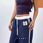 Damen Sportliche Jogginghose mit seitlichen Streifen R&B