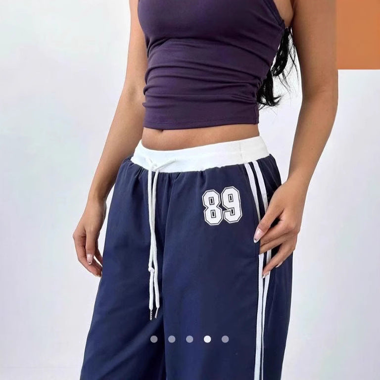 Damen Sportliche Jogginghose mit seitlichen Streifen R&B