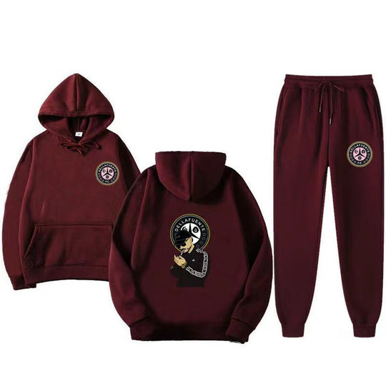 Damen Set aus Kapuzenpullover und Jogginghose mit einzigartigem Druck R&B